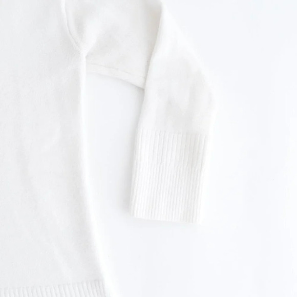 Anthropologie Moth  White Mockneck Knit Sweater Cottagecore XS - Picture 7 of 13